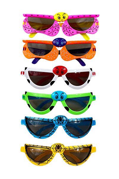 Toyaş 6 Pieces of Animal Themed Plastic Folding Glasses - School and Classroom Party Gift Entertainment