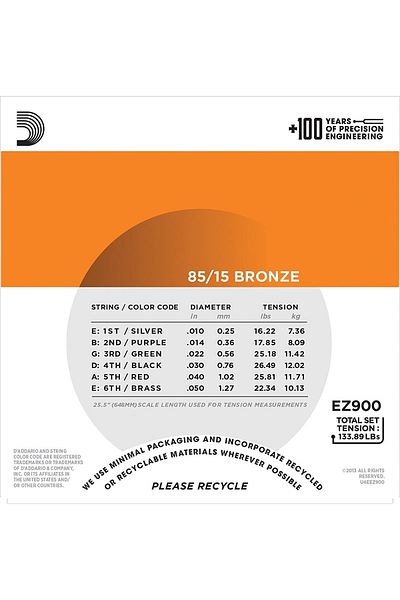 Daddario Set de corzi pentru chitară acustică EZ900