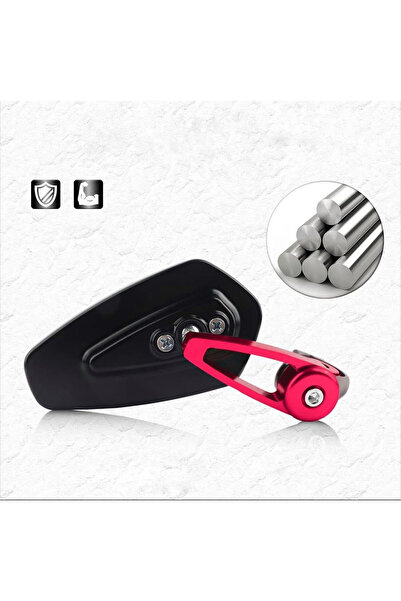 İthal Gidon Ayna Seti Renkli Tüm Motorlara Uyumlu [KIRMIZI RENK]