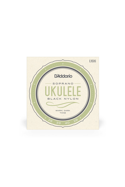 Daddario EJ53S Soprano Ukulele Teli (Black Nylon)