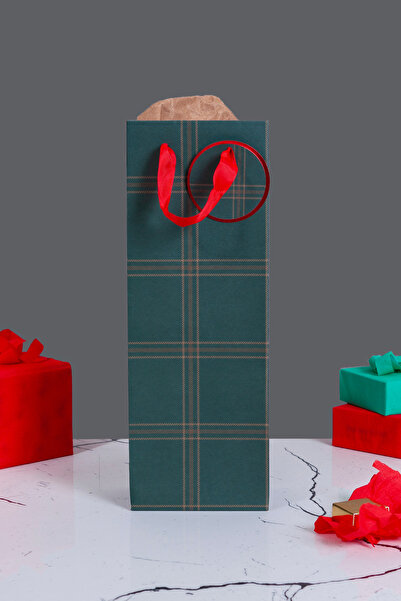 Sarkap Home Özel Tasarım Yeşil Hediyelik Karton Çanta