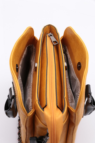DGN Yellow Black Chain Women's Bag 7353437
