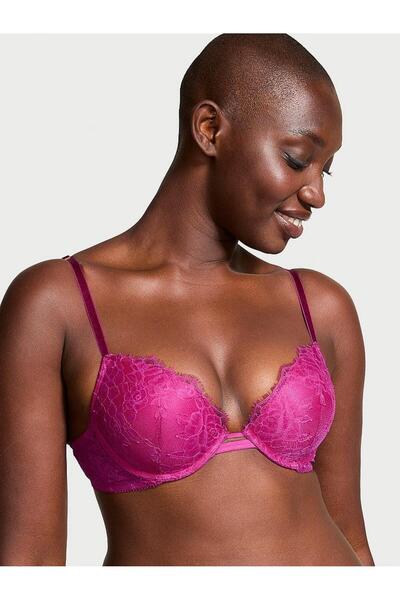 Victoria's Secret Gül Dantelli Push-Up Sütyen