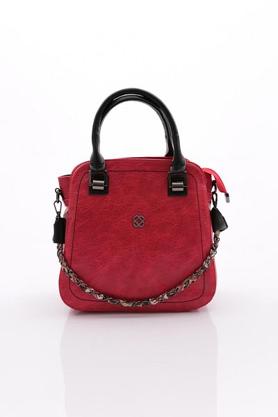 DGN Women's Chain Bag Red Black 7353437