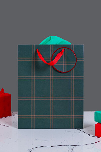 Sarkap Home Özel Tasarım Yeşil Hediyelik Karton Çanta