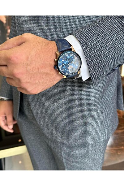 TerziAdemAltun Italian style slim fit jacket vest pants suit navy blue T9795