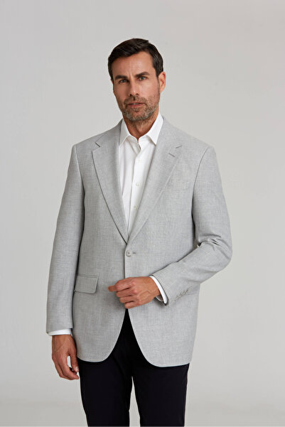 Bisse Gray Men's Jacket with Slits and 2 Buttons