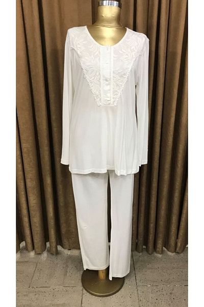 Tuba 7228- Women's Pajama Set Ecru