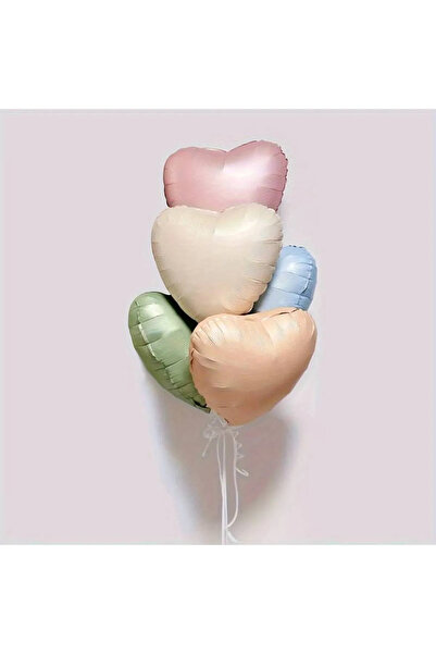 ZEAP Retro Renklerde Bebek Pembe Bebek Mavi Su Yeşili Krem Karamel Kalp Balon...