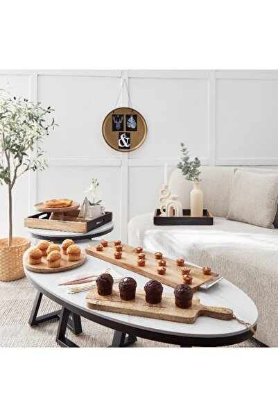 Home Box Splendid Wooden Decorative Tray - 38x25x7 cm