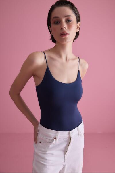 TUBİA Women's Navy Blue Color Strap Snap Body