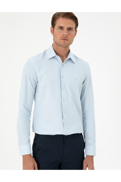 Pierre Cardin Açık Mavi Slim Fit Uzun Kollu Gömlek 50294732-VR003