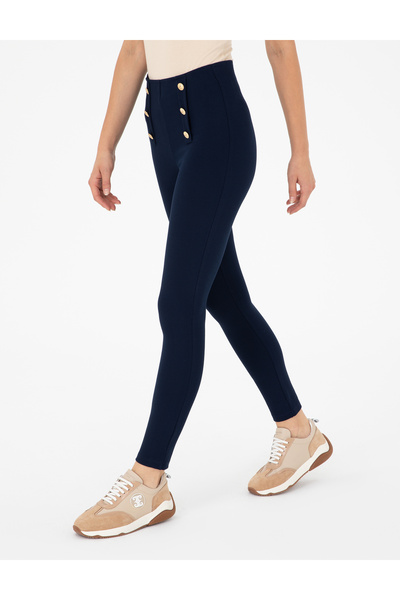 Pierre Cardin Navy Blue Slim Fit Leggings 50290965 -Vr033