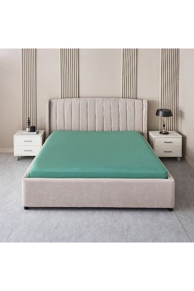 Home Box Derby Solid Queen Microfibre Fitted Sheet - 150x200+25 cm