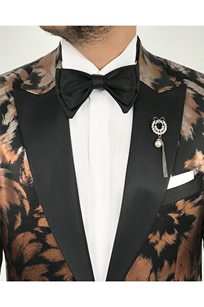 TerziAdemAltun Italian Cut Men's Groom Suit Black T7504