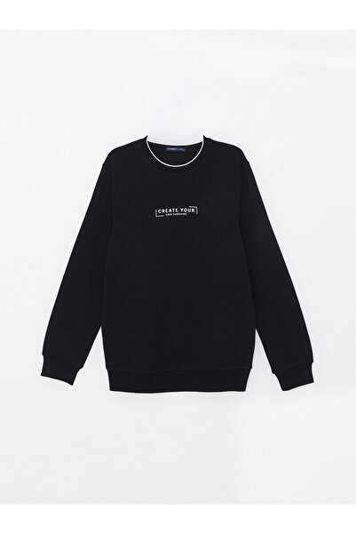 LC Waikiki Чоловічий світшот з принтом LW Crew Neck з довгим рукавом