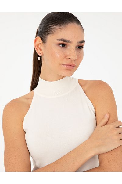 Pierre Cardin Ecru Slim Fit Knitwear Blouse 50296460-Vr019