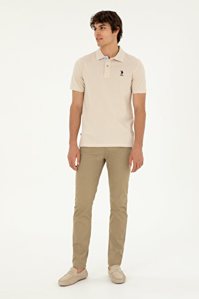 U.S. Polo Assn. Men's Light Khaki Canvas Trousers 50286012 -Vr183