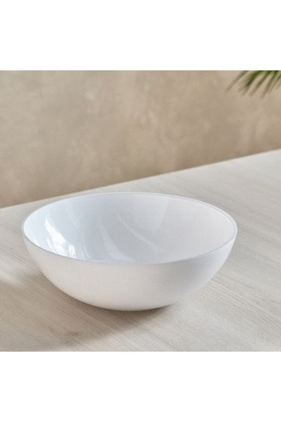 Home Box Adro Frosted Glass Decorative Bowl - 25x25x8.5 cm