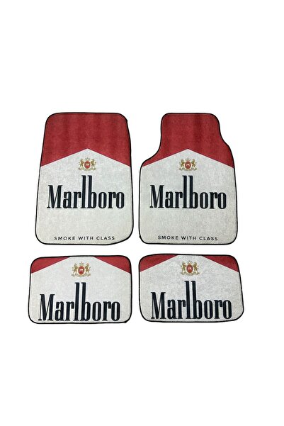 Kupon Dijital Baskılı Universal Her Araca Uyumlu Marlboro Yıkanabilir Paspas