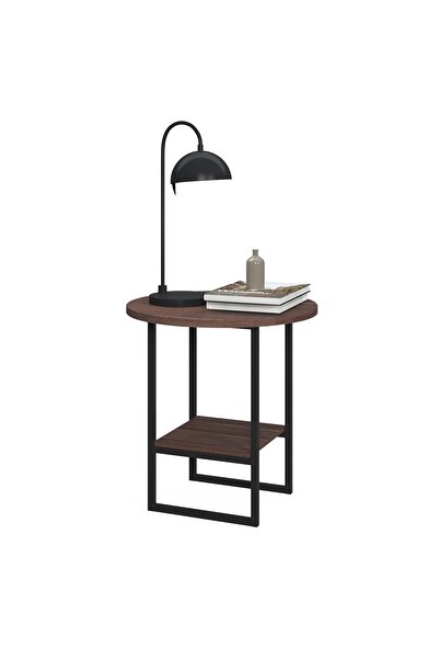 Ruum Store By Doğtaş Milas Yan Sehpa Komodin Metal Ayak Ceviz