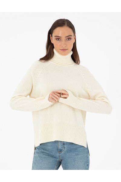 Pierre Cardin Ecru Regular Fit Turtleneck Wool Sweater 50296491 -Vr019
