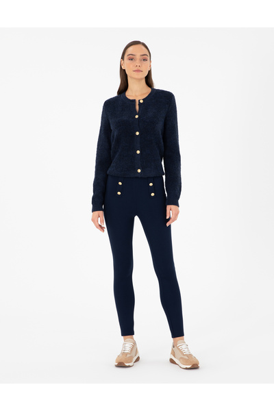 Pierre Cardin Navy Blue Slim Fit Leggings 50290965 -Vr033