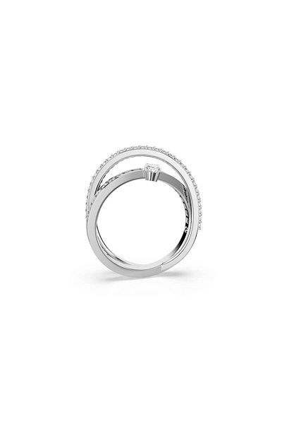 Swarovski 5691228   Swarovski-Ring – Hyperbola-Schnitt, 2 Stunden, Weiß/RHS 50