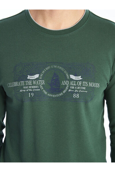 LC Waikiki Ανδρικό φούτερ με μακρυμάνικο λαιμόκοψη LCWK