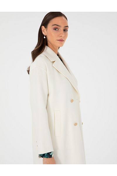 Pierre Cardin Ecru Stamp Coat 50290348 -Vr019