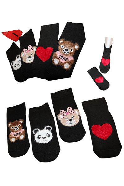 socksbox Подарък за Нова година Бамбукови зимни безшевни чорапи/4 чифта/36-40