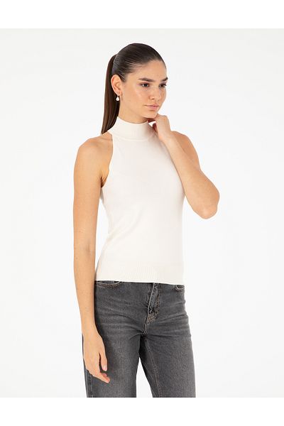 Pierre Cardin Ecru Slim Fit Knitwear Blouse 50296460-Vr019