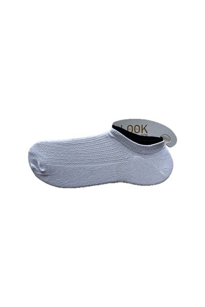 LOOKSOCKS Look Socks Snekears Σετ κάλτσες με ριγέ μοτίβο διπλό ελαστικό λευκό σχέδιο