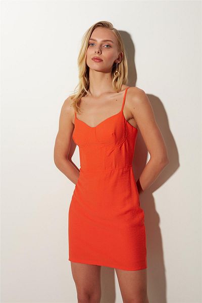 SHERIN Orange Strappy Mini Dress