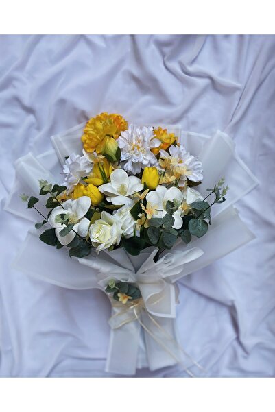 Z&B FLOWERS İsteme Çiçeği Söz Çiçeği Sevgiliye Hediye Yapay Çiçek Buketi Sarı...