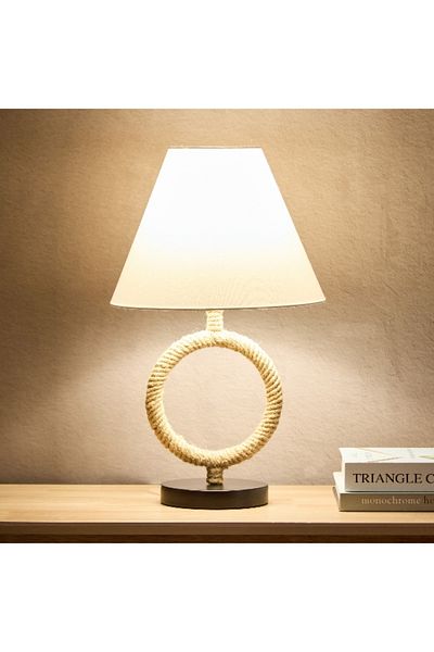 Home Box Marisha Abaca Rope Table Lamp - 35x35x48 cm
