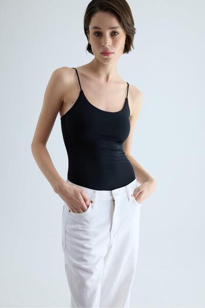 TUBİA Women's Black Color Strap Snap Body