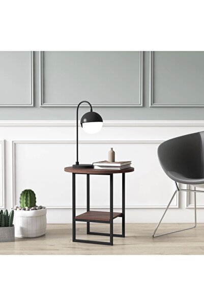 Ruum Store By Doğtaş Milas Yan Sehpa Komodin Metal Ayak Ceviz