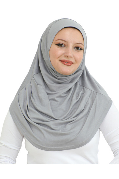 Modish Group Hazır Giyim Türban Yumuşak Başörtü Şal - Gri