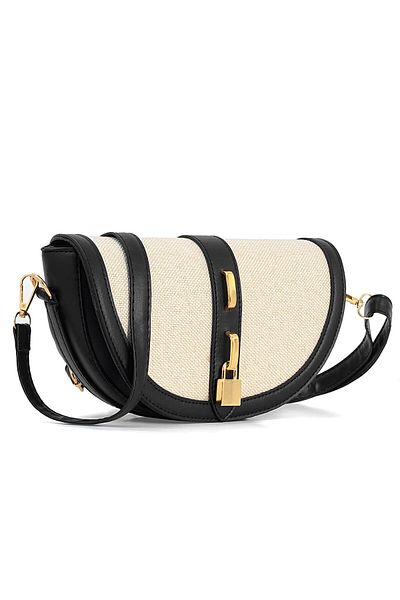 SOHO Geantă de mână și de umăr minimalistă, elegantă, cu curea încrucișată reglabilă, accesoriu de blocare cu design special