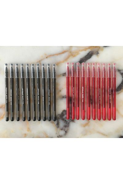 Pensan Office Ballpoint 1.0mm 10 Red - 10 Black (20 Pieces)