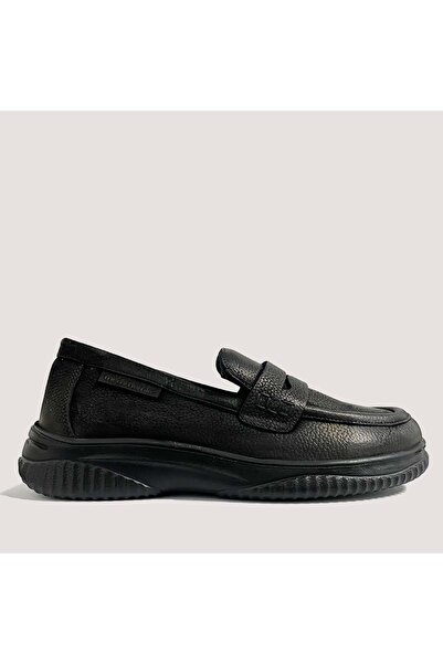 Mammamia Women's Leather Casual Shoes 3280 - Black - 36