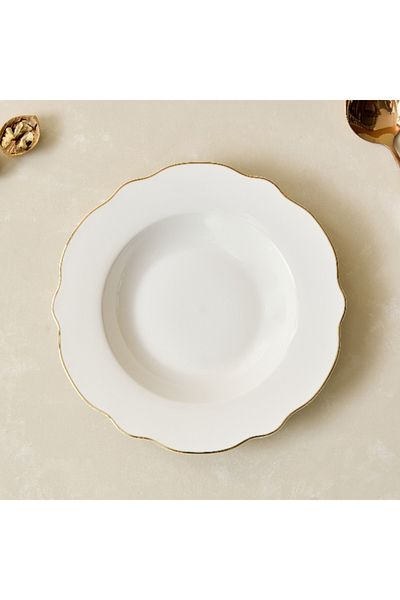 Home Box Ivory Soup Plate - 22 cm