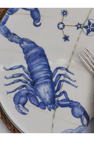 M'art Home Burçlar Scorpion Pizza Presentation Plate