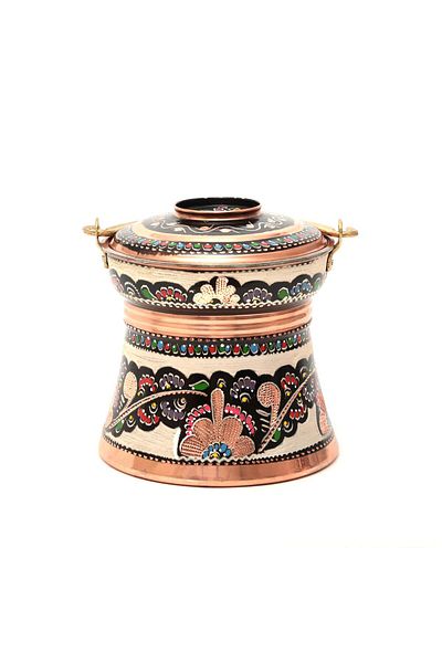 Saray Ottoman handicraft Erzincan Hand Embroidered Copper Covered Copper No:5 Enamel