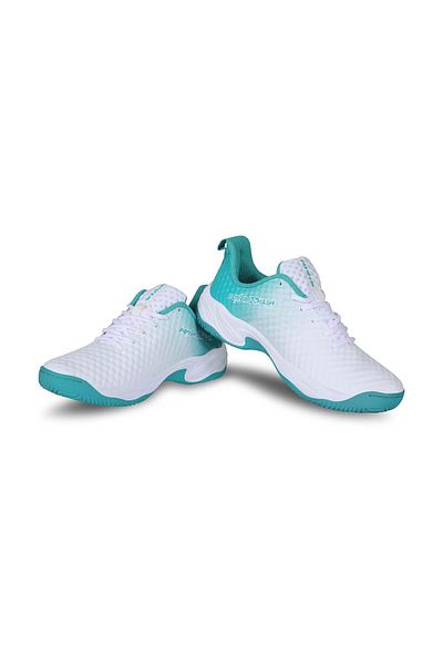Nivia POWERMASH Tennis Shoes, Turquoise, Size 5