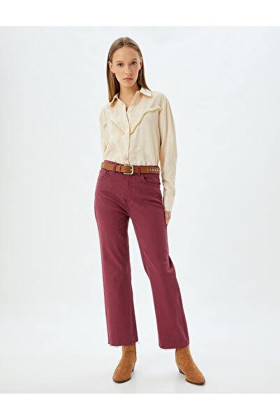 Koton Pantaloni slim cu talie standard cu picioare spaniole - Kick Flare Jean