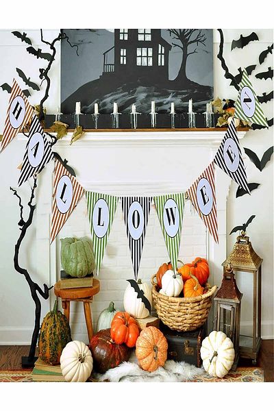 Parti dolabı Halloween Halloween ριγέ πολύχρωμο Halloween Banner Flag Στολίδι για πάρτι 2 μέτρα