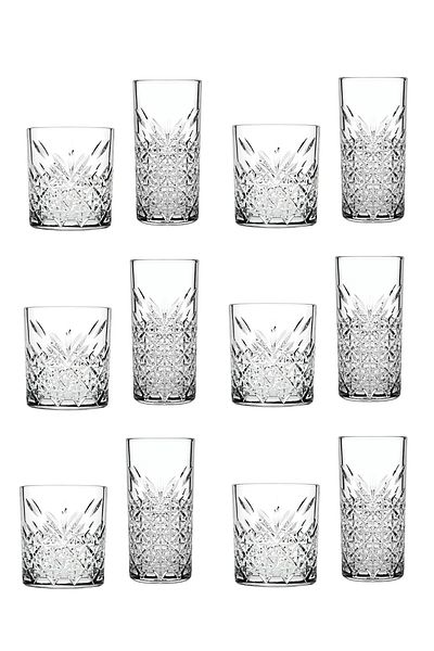 Paşabahçe Timeless 12 Pieces Water Cup and Soft Drink Set