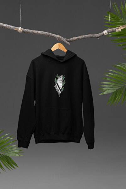 Nulivez سويت شيرت بقلنسوة عالي الجودة بتصميم فلسطين للجنسين مع جيب الكنغر